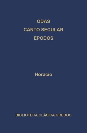 Odas Canto secular Epodos - cover