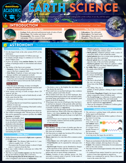 Earth Science - a QuickStudy Digital Reference Guide - cover