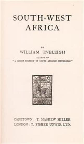 South West Africa By William Eveleigh - cover
