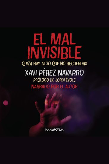 El mal invisible - Quizá hay algo que no recuerdas (There might be something you don't remember) - cover
