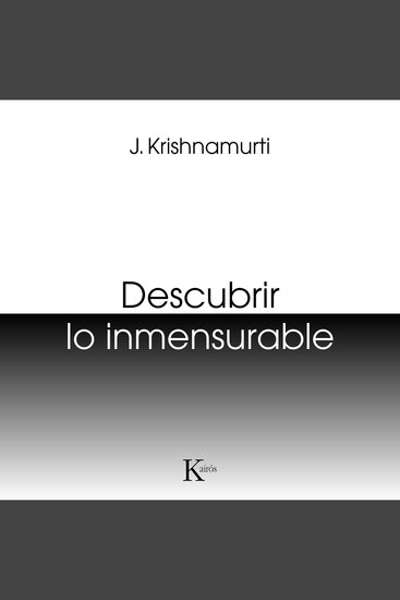 Descubrir lo inmensurable - cover