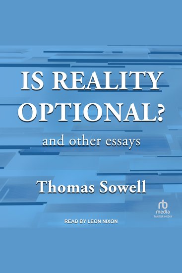 Is Reality Optional? - And Other Essays - cover