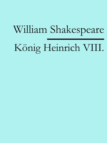 König Heinrich VIII - cover