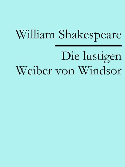 Die lustigen Weiber von Windsor - cover