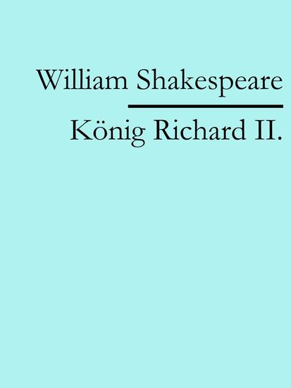 König Richard II - cover