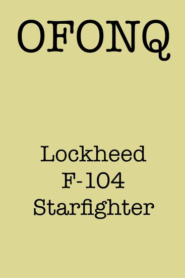 Lockheed F-104 Starfighter - cover