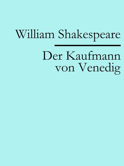 Der Kaufmann von Venedig - cover