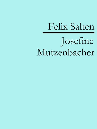 Josefine Mutzenbacher - cover
