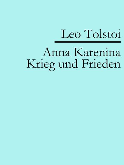 Anna Karenina | Krieg und Frieden - cover
