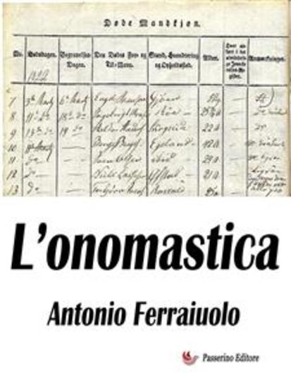 L'onomastica - cover