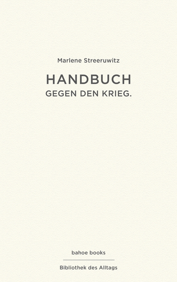 Handbuch gegen den Krieg - cover