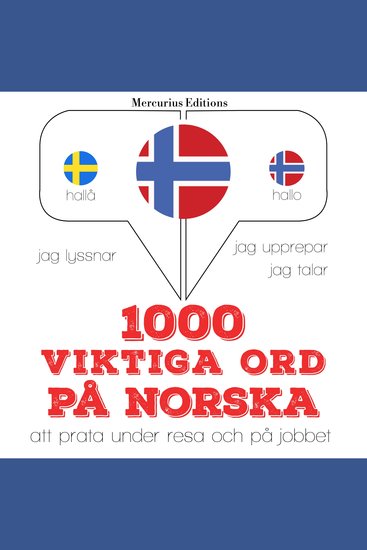 1000 viktiga ord på norska - Jeg lytter jeg gentager jeg taler: sprogmetode - cover