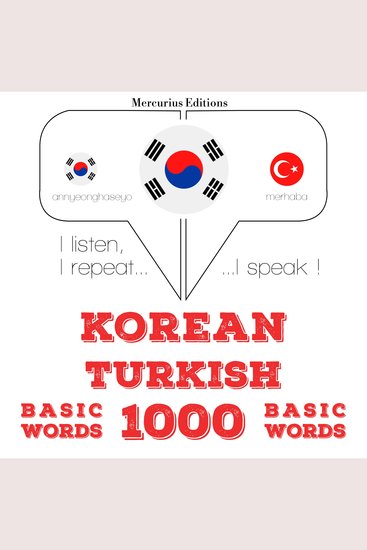 터키어로 1000 개 필수 단어 - I listen I repeat I speak : language learning course - cover