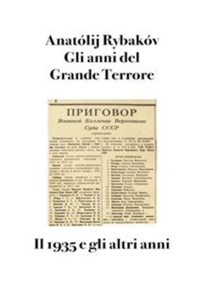 Gli anni del Grande Terrore - Il 1935 e gli altri anni - cover