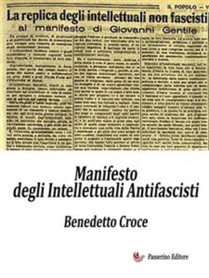 Manifesto degli intellettuali antifascisti - cover