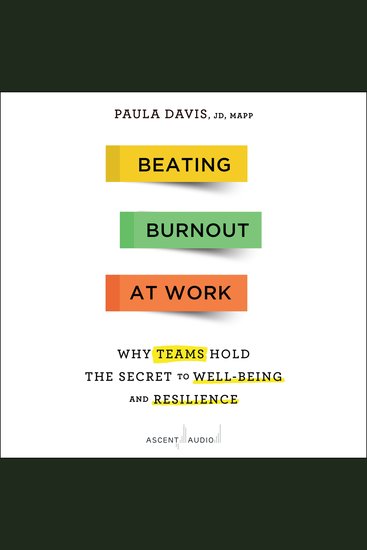 Beating Burnout at Work - Why Teams Hold the Secret to Well-Being and Resilience - cover