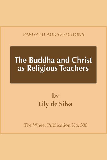The Buddha and Christ as Religious Teachers - cover