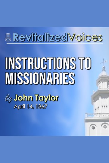 Instructions to Missionaries - cover