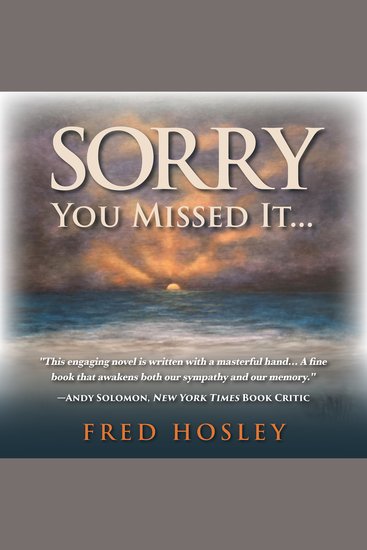 Sorry You Missed It - cover