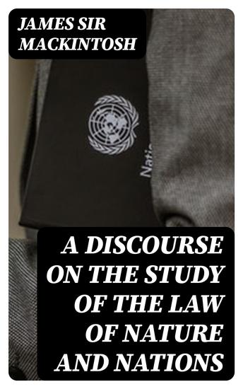 A Discourse on the Study of the Law of Nature and Nations - cover
