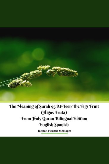 The Meaning of Surah 95 At-Teen The Figs Fruit (Higos Fruta) From Holy Quran Bilingual Edition English Spanish - cover
