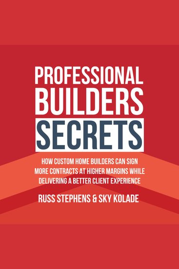 Professional Builders Secrets - cover