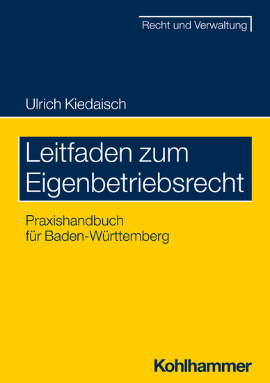 Leitfaden zum Eigenbetriebsrecht - Praxishandbuch für Baden-Württemberg - cover
