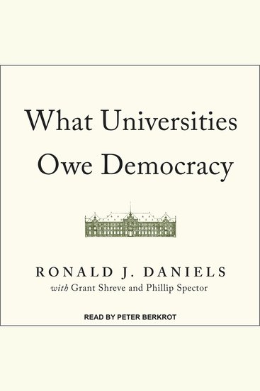 What Universities Owe Democracy - cover