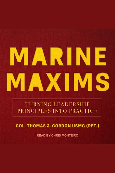 Marine Maxims - Turning Leadership Principles into Practice - cover