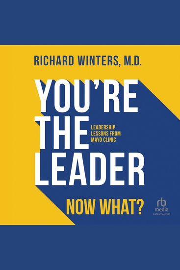 You're the Leader Now What? - Leadership Lessons from Mayo Clinic - cover