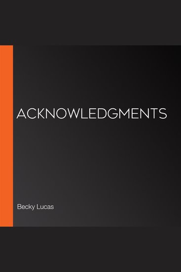 Acknowledgments - cover