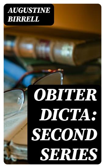 Obiter Dicta: Second Series - cover