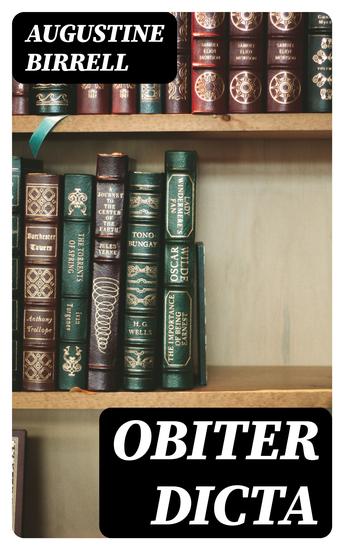 Obiter Dicta - cover