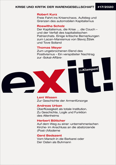 exit! Krise und Kritik der Warengesellschaft - Jahrgang 17 Heft 17 - cover