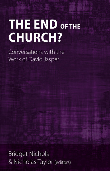 The End of the Church? - Conversations with the Work of David Jasper - cover