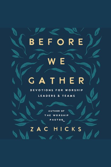 Before We Gather - Devotions for Worship Leaders and Teams - cover