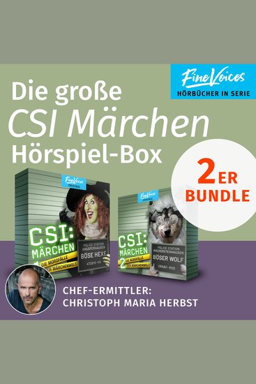 Die große CSI Märchen Hörspiel-Box - Teil 1 + 2 (Böse Hexe + Böser Wolf) (ungekürzt) - cover