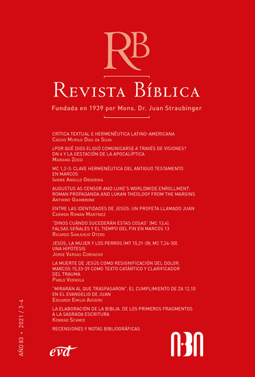 Revista Bíblica 2021 3-4 - Año 83 - cover