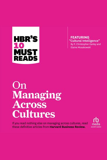 HBR's 10 Must Reads on Managing Across Cultures - cover