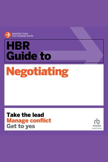 HBR Guide to Negotiating - cover