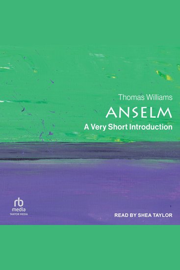 Anselm - A Very Short Introduction - cover