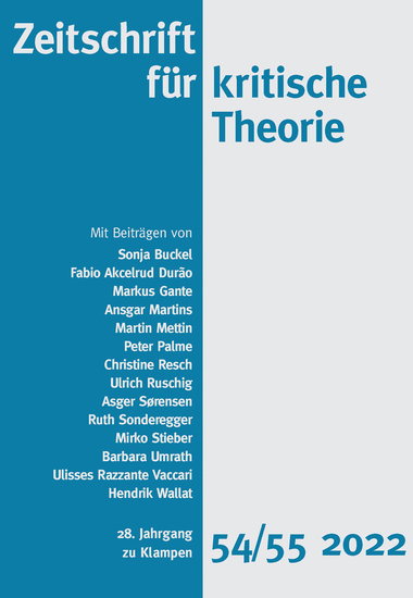 Zeitschrift für kritische Theorie Zeitschrift für kritische Theorie Heft 54 55 - 28 Jahrgang (2022) - cover