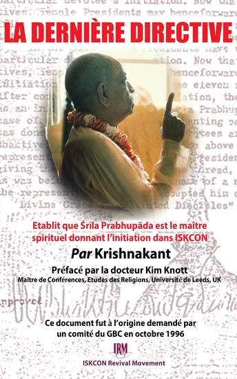 La Dernière Directive - Etablit que Srila Prabhupada est le maître spirituel donnant l'initiation dans ISKCON - cover