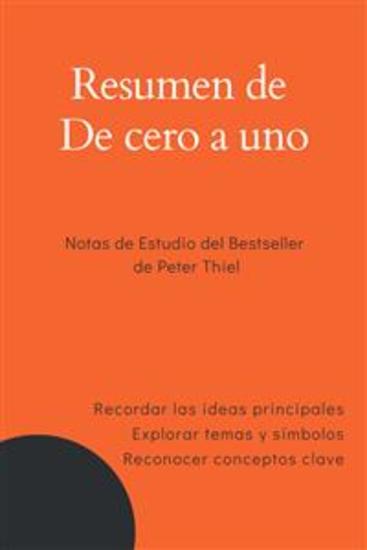 Resumen de De Cero a uno - cover