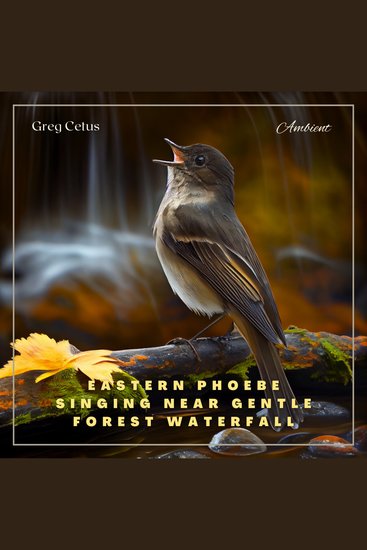 Eastern Phoebe Singing Near Gentle Forest Waterfall - Natural Ambience for Coding and Meditation - cover