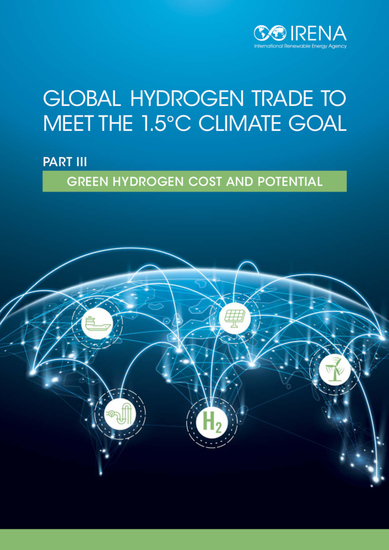 Global hydrogen trade to meet the 15°C climate goal: Part III – Green hydrogen cost and potential - cover