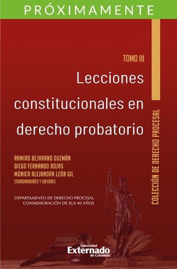 Lecciones constitucionales de derecho probatorio Tomo III - cover