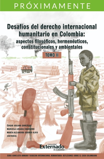 Desafíos del derecho internacional humanitario en Colombia: aspectos filosóficos hermenéuticos constitucionales y ambientales Tomo II - Serie Conflicto armado y derecho internacional humanitario 22 pag a color - cover