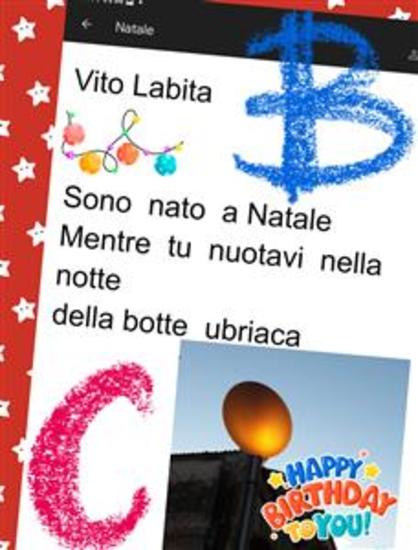 Sono nato a Natale mentre tu nuotavi nella notte della botte ubriaca - cover