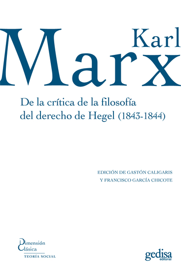De la crítica de la filosofía del derecho de Hegel (1843-1844) - cover